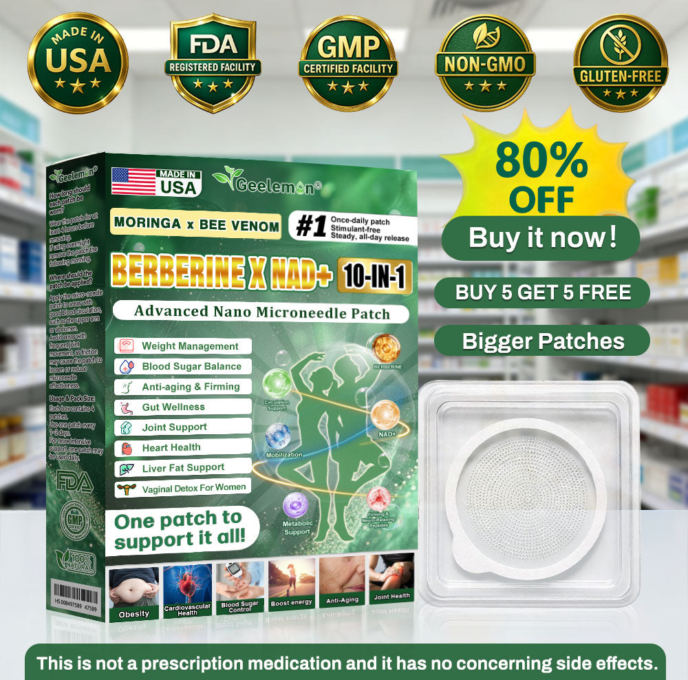 𝐎𝐟𝐟𝐢𝐜𝐢𝐚𝐥 𝐔𝐒 𝐒𝐭𝐨𝐫𝐞 🇺🇸  | ❤️❤️ 𝐆𝐞𝐞𝐋𝐞𝐦𝐨𝐧® Moringa · Berberine × NAD+ 𝟏𝟎-𝐢𝐧-𝟏 𝐀𝐝𝐯𝐚𝐧𝐜𝐞𝐝 𝐍𝐚𝐧𝐨 𝐌𝐢𝐜𝐫𝐨𝐧𝐞𝐞𝐝𝐥𝐞 𝐏𝐚𝐭𝐜𝐡 — 𝐎𝐧𝐜𝐞 𝐃𝐚𝐢𝐥𝐲, 𝐕𝐢𝐬𝐢𝐛𝐥𝐞 𝐑𝐞𝐬𝐮𝐥𝐭𝐬 𝐢𝐧 𝟕 𝐃𝐚𝐲𝐬